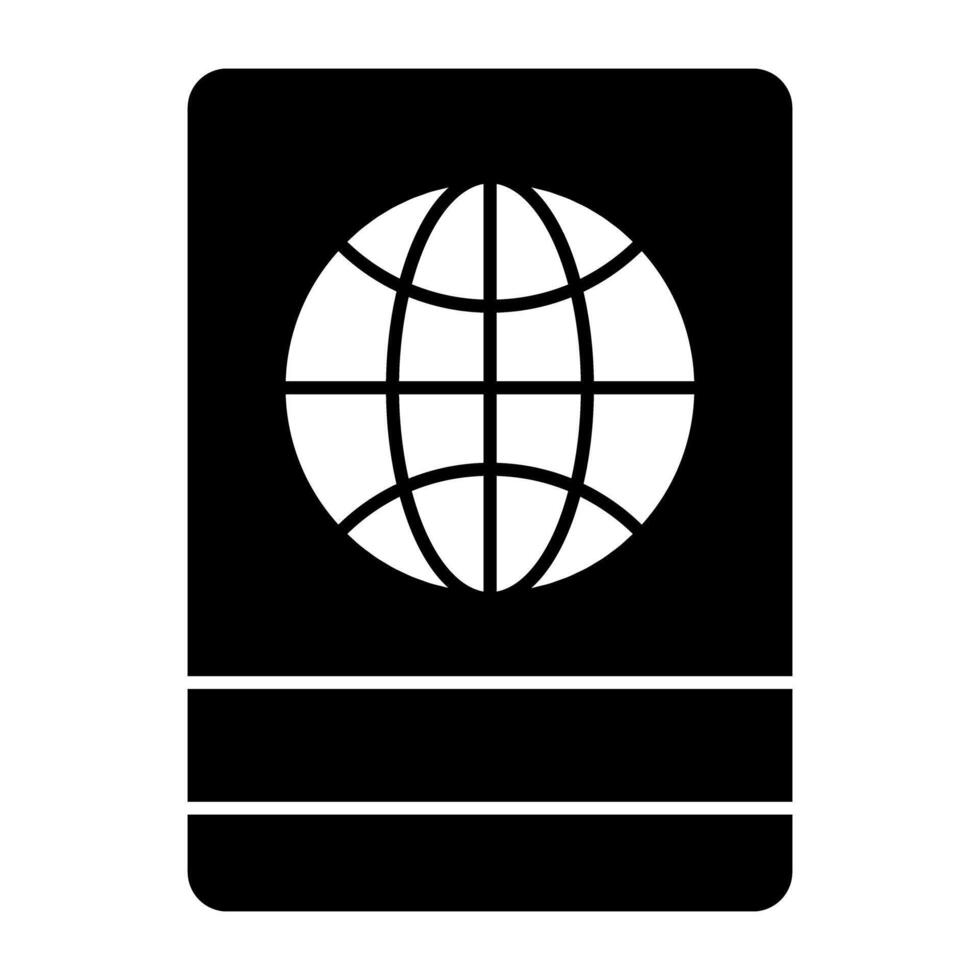 un editable diseño icono de viaje permiso, pasaporte vector