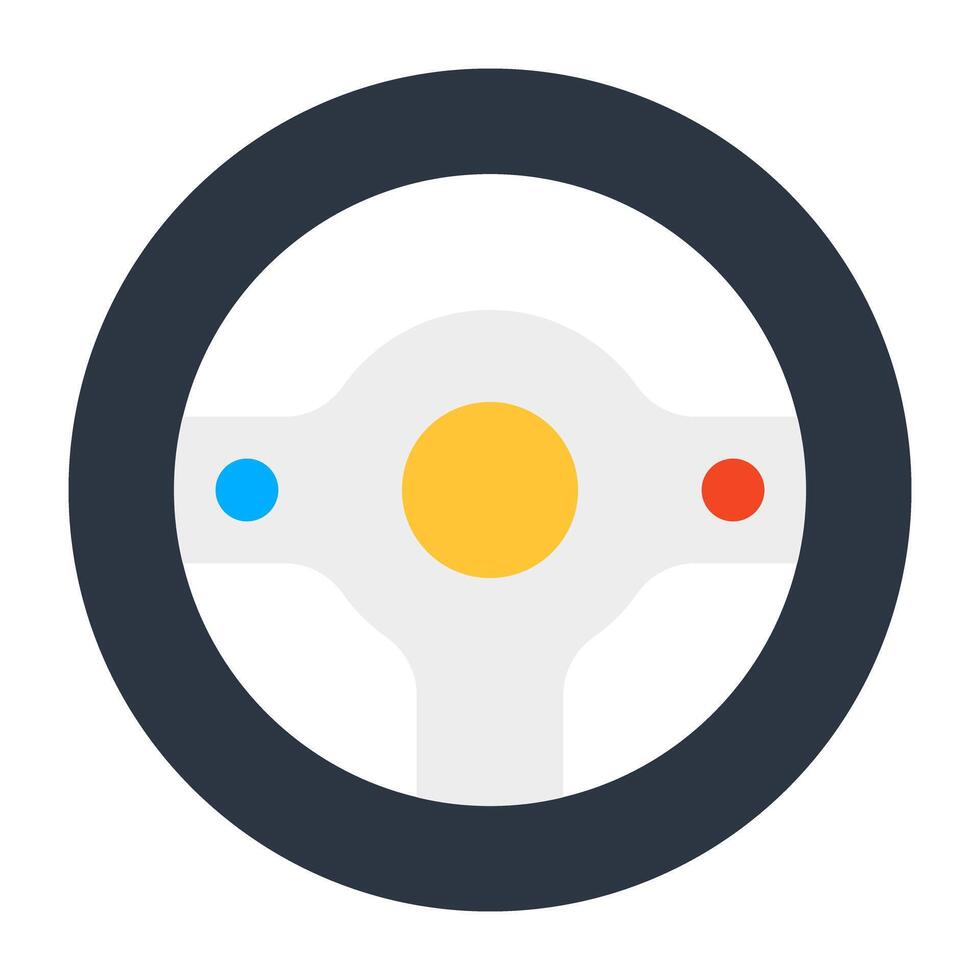 A unique design icon of car steering vector