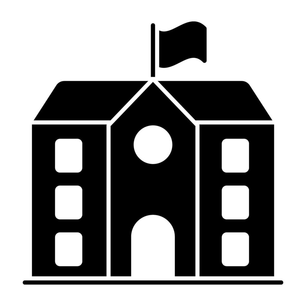 un icono de diseño perfecto del edificio escolar vector