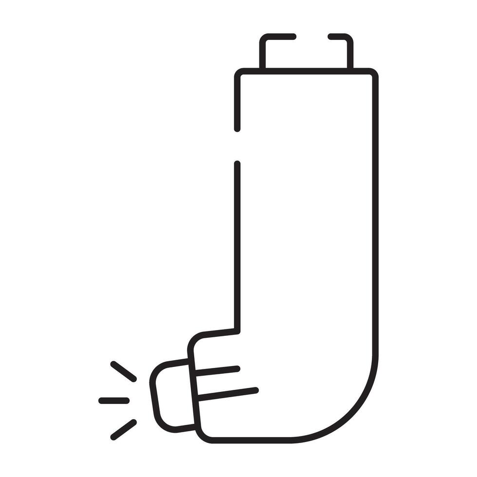 un Perfecto diseño icono de asma bomba vector