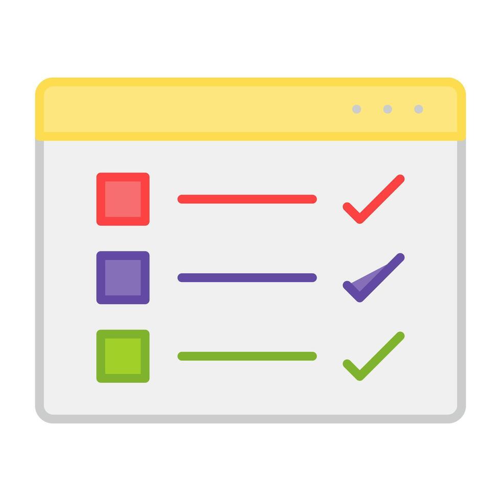 A colorful design icon of task list vector
