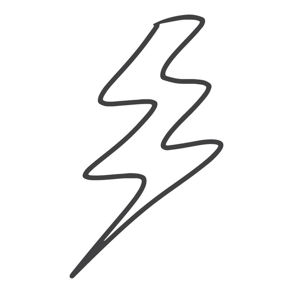 Hand drawn doodle thunder lighting vector