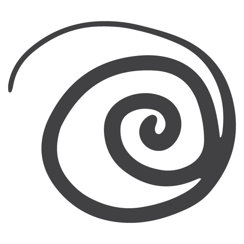 Hand drawn doodle spiral vector