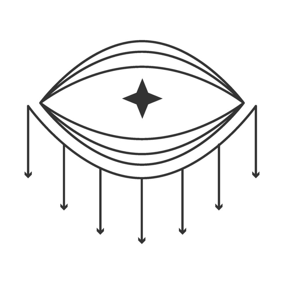 Mystical eyes line art vector