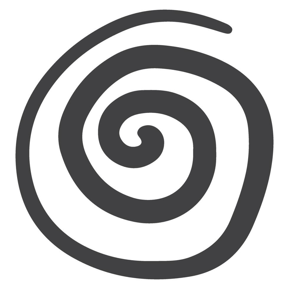 Hand drawn doodle spiral vector