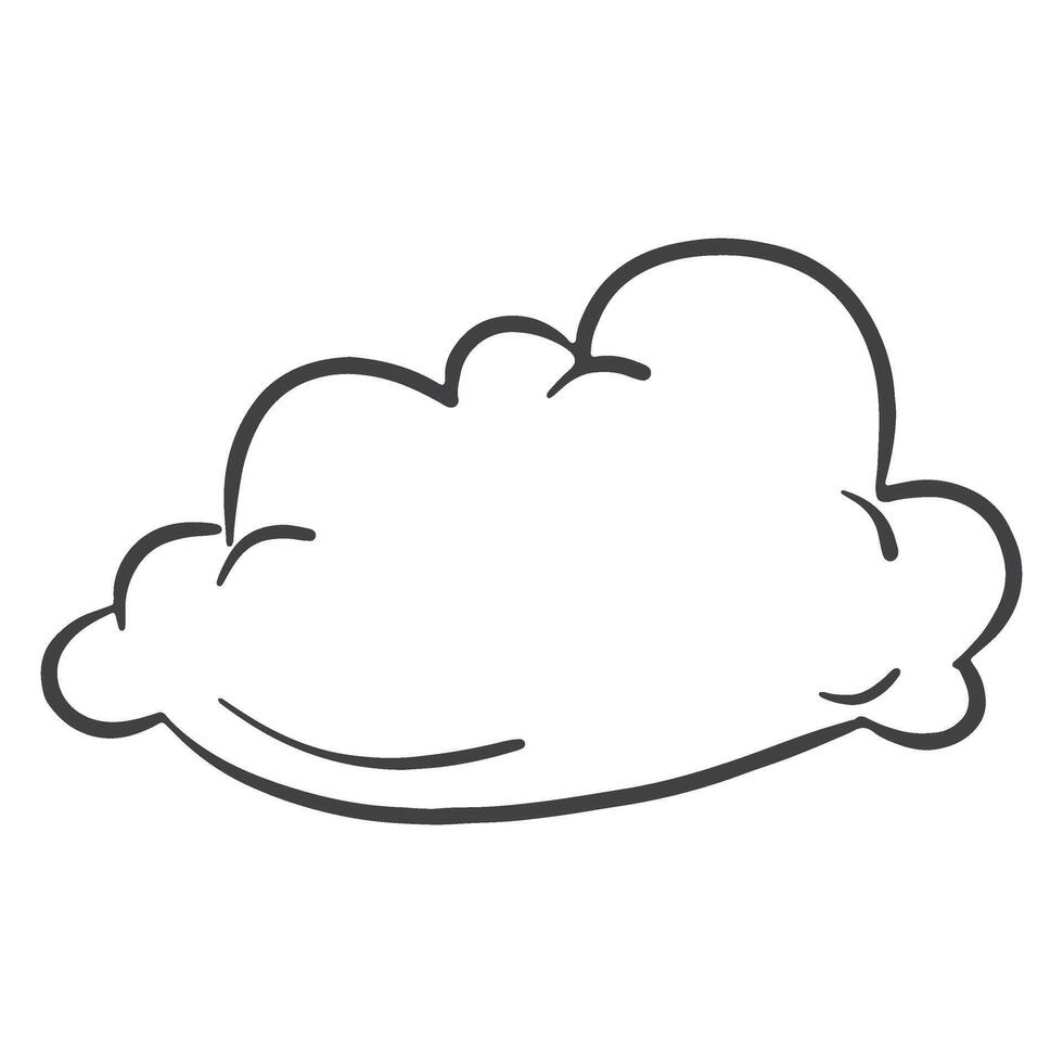 Handdrawn doodle cloud vector
