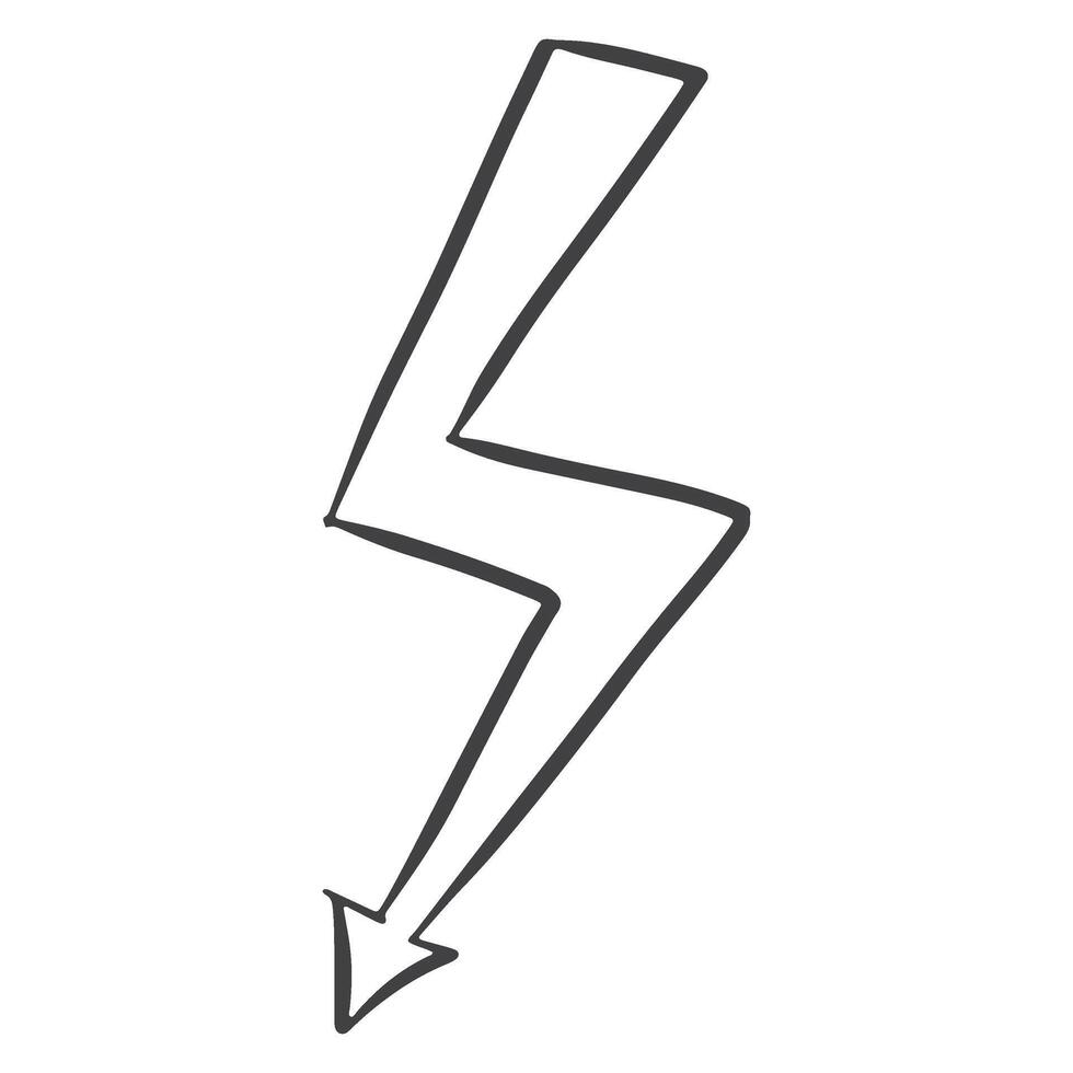 Hand drawn doodle thunder lighting vector