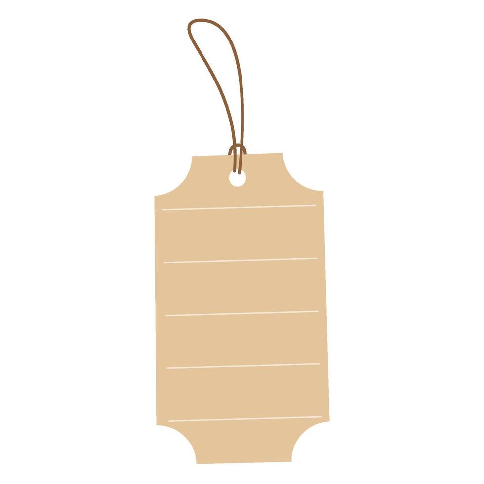 Paper tag for price, discount label vector