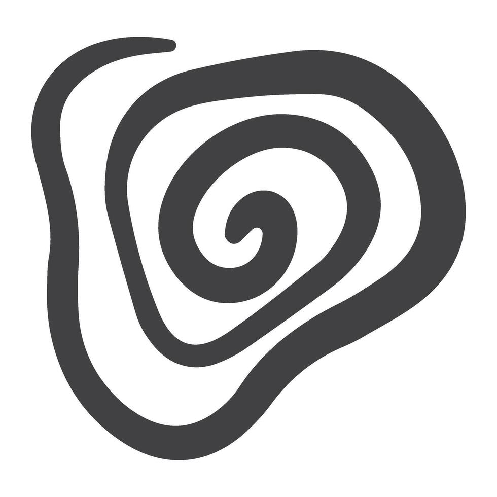 Hand drawn doodle spiral vector