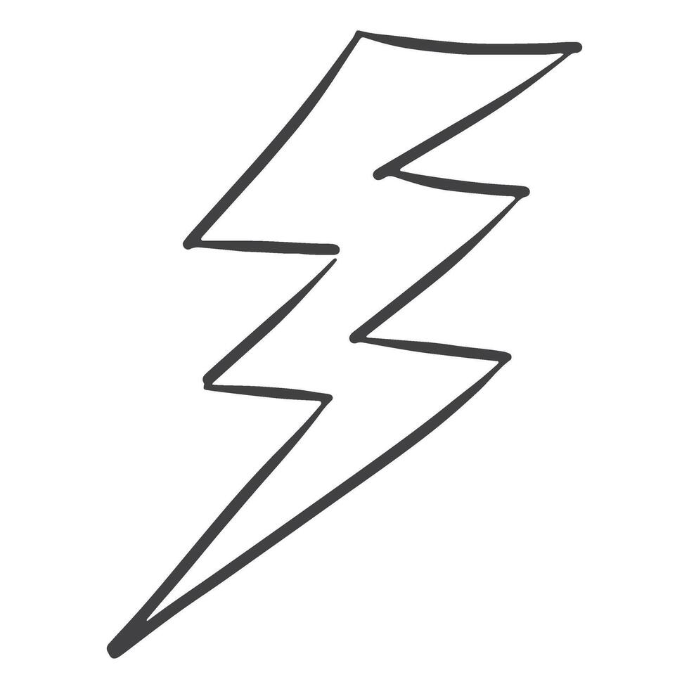 Hand drawn doodle thunder lighting vector