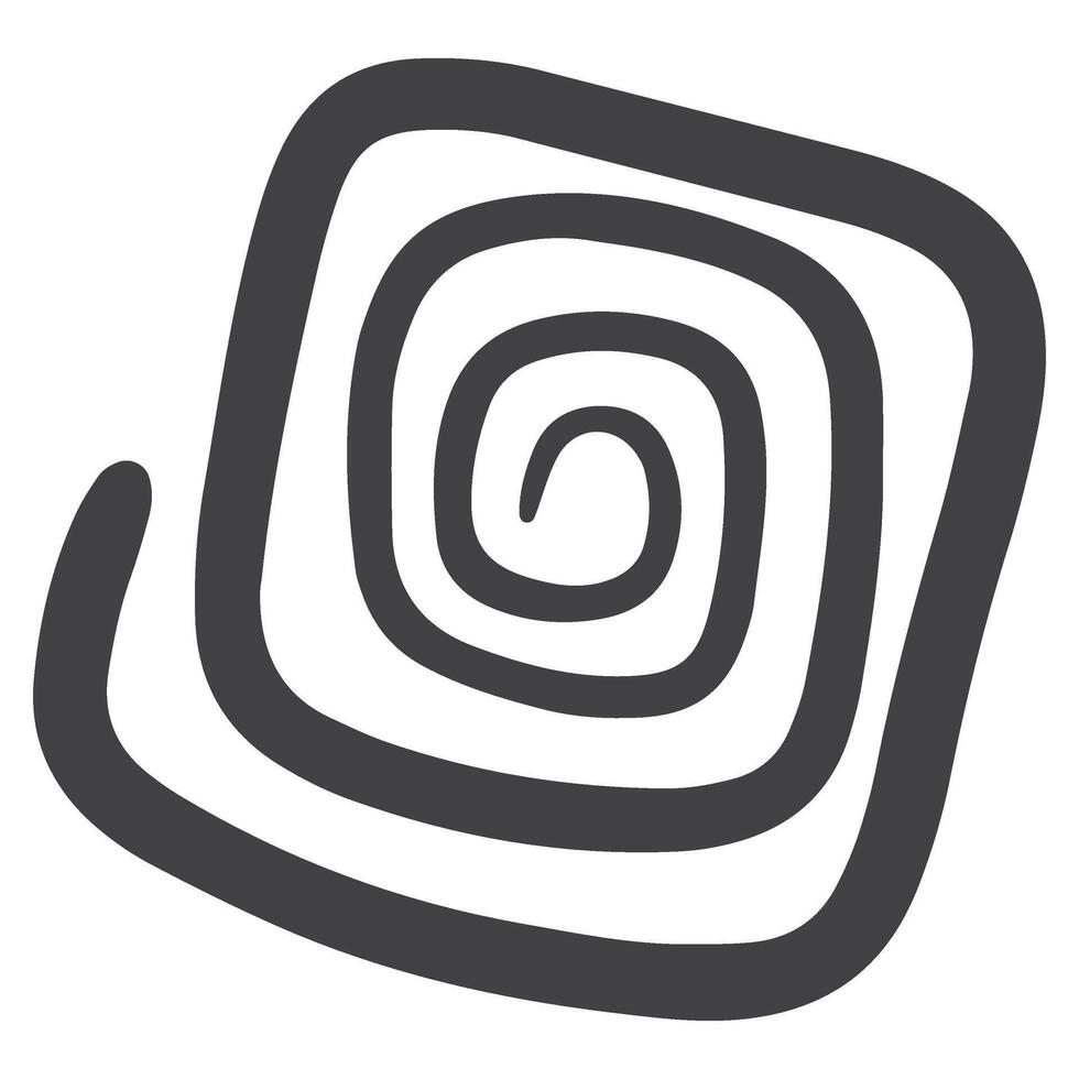 Hand drawn doodle spiral vector