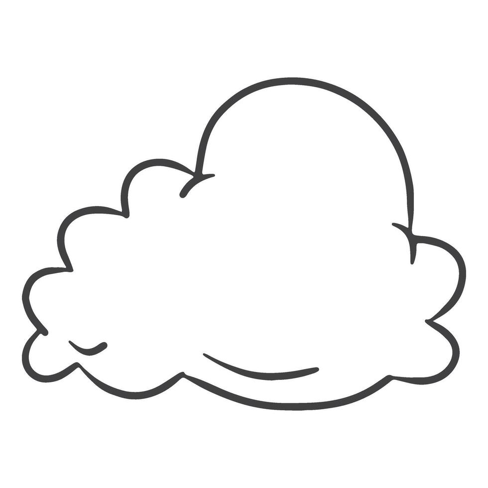 Handdrawn doodle cloud vector