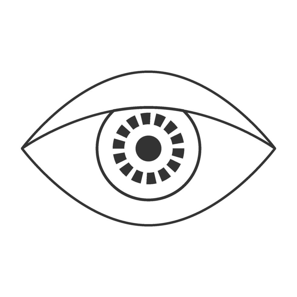Mystical eyes line art vector