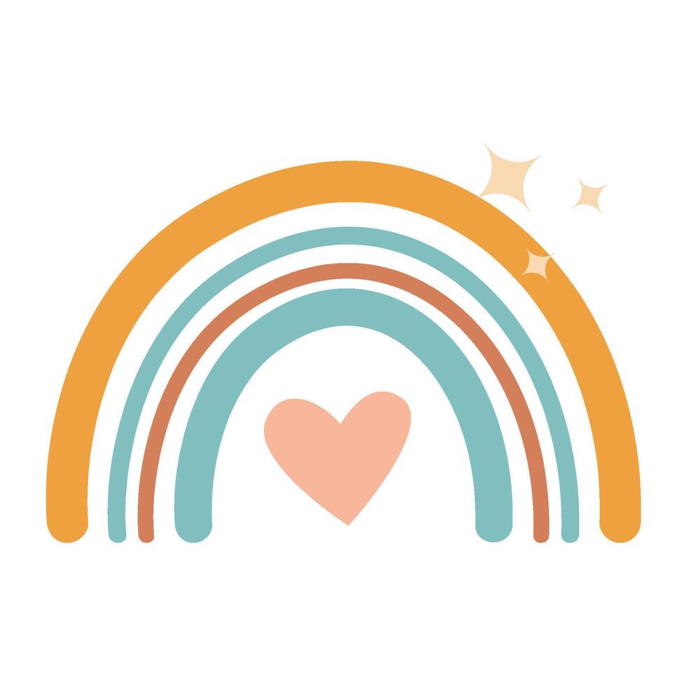 Cute Rainbow Childish vector