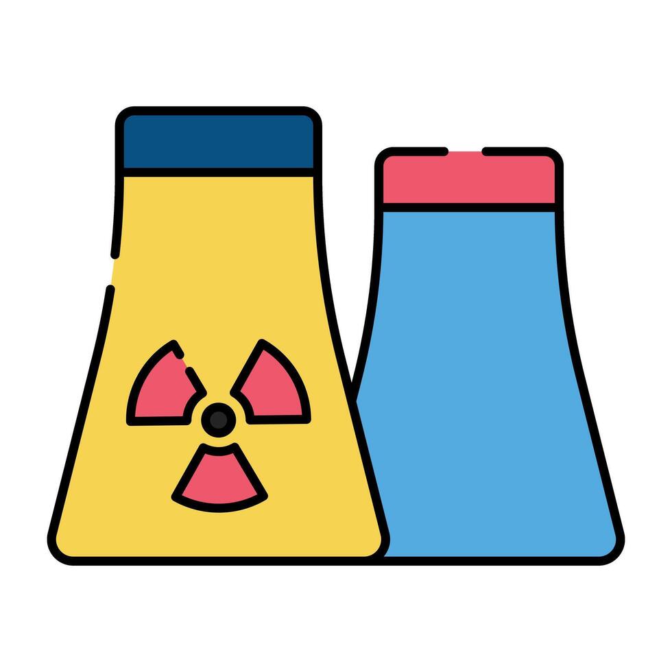 A perfect design icon of nuclear plant vector