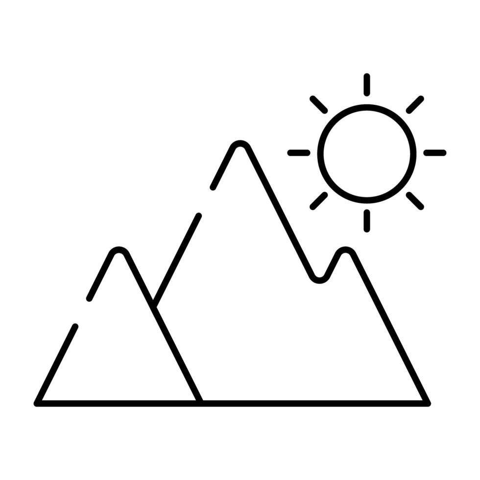 vector diseño icono de montañas