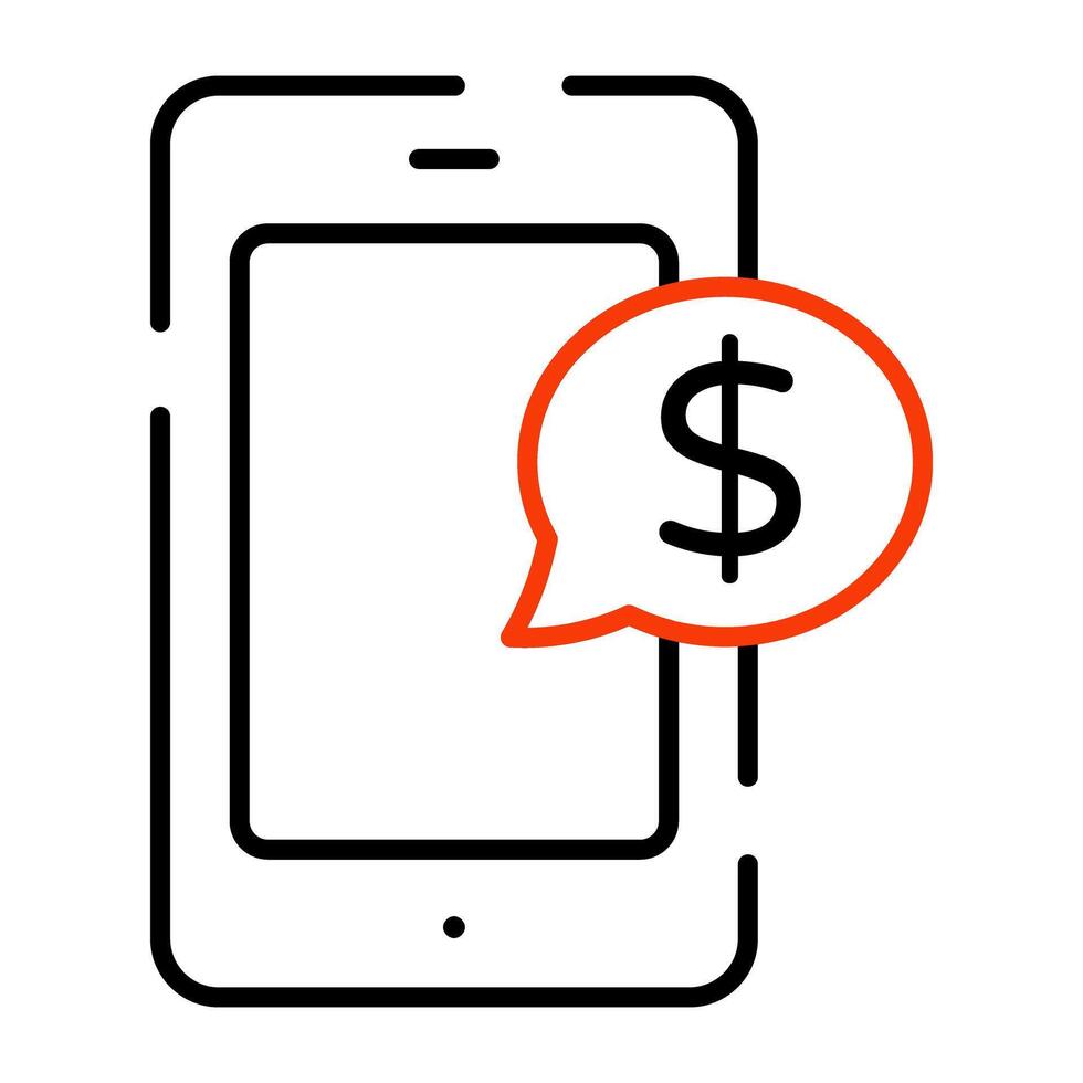 Modern design icon of mobile chat vector
