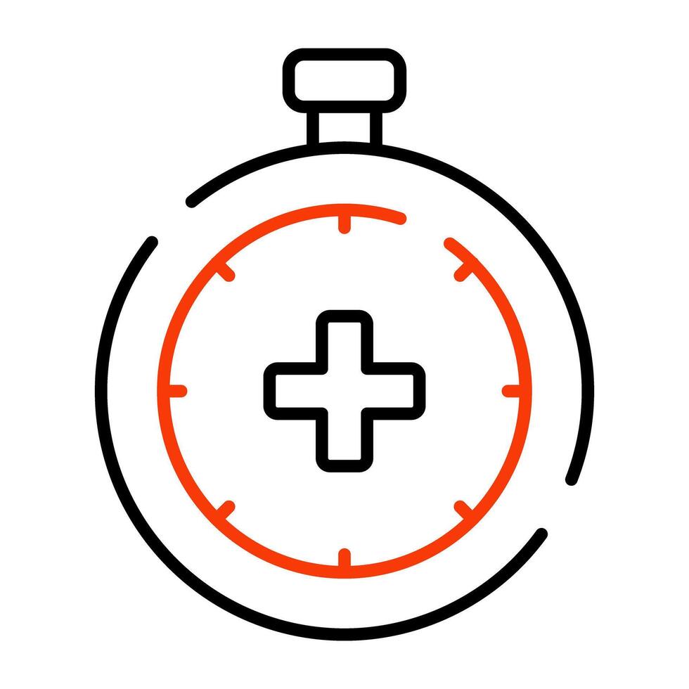 An editable design icon of stopwatch vector