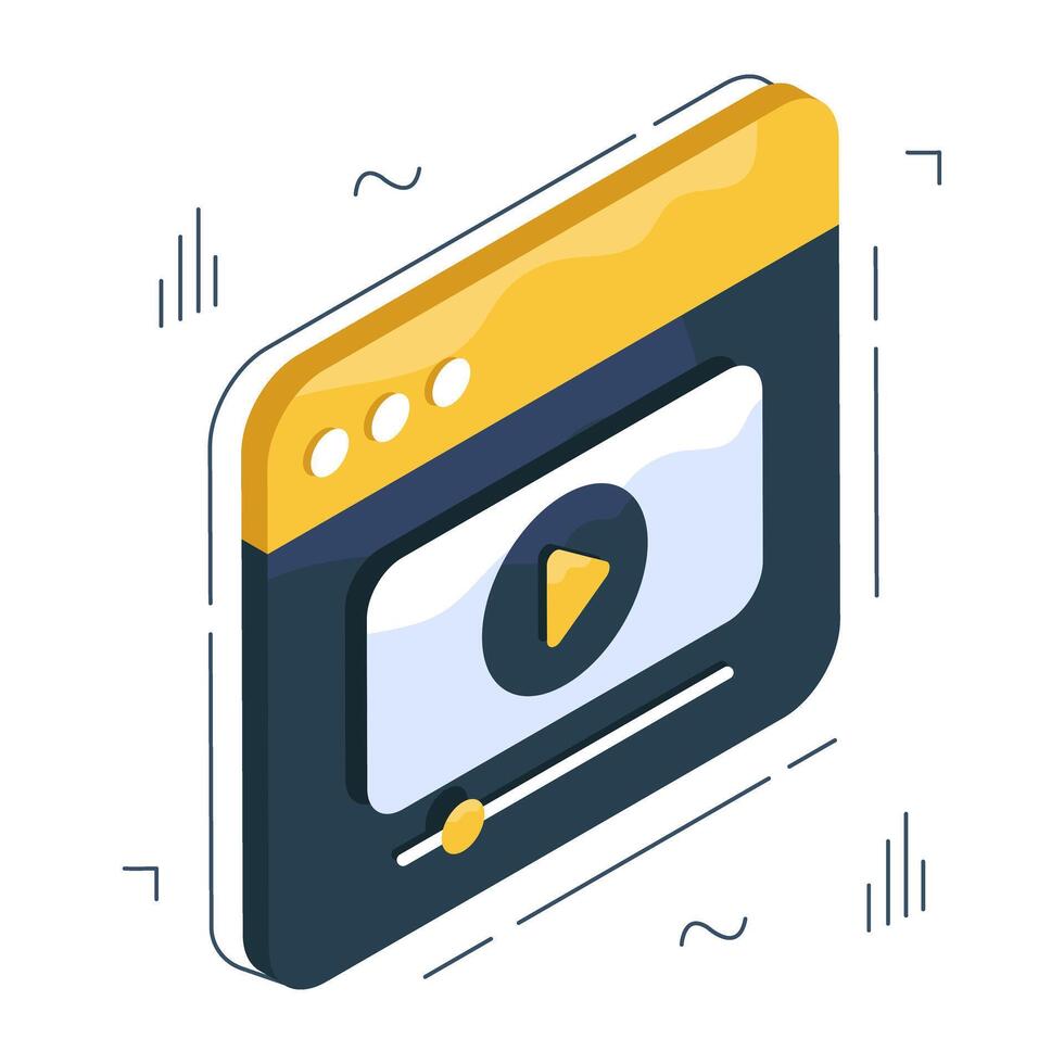 Premium design icon of web video vector