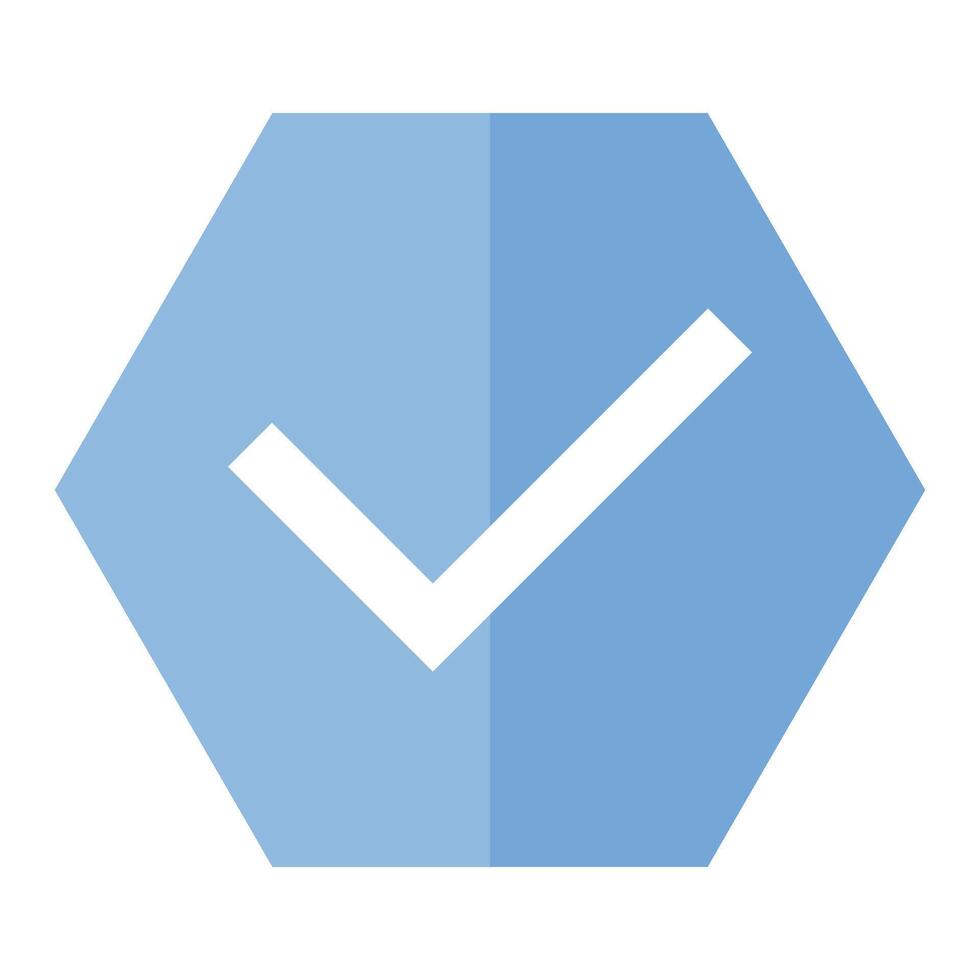 Premium Blue Check Mark Sign Vector, Verification mark vector