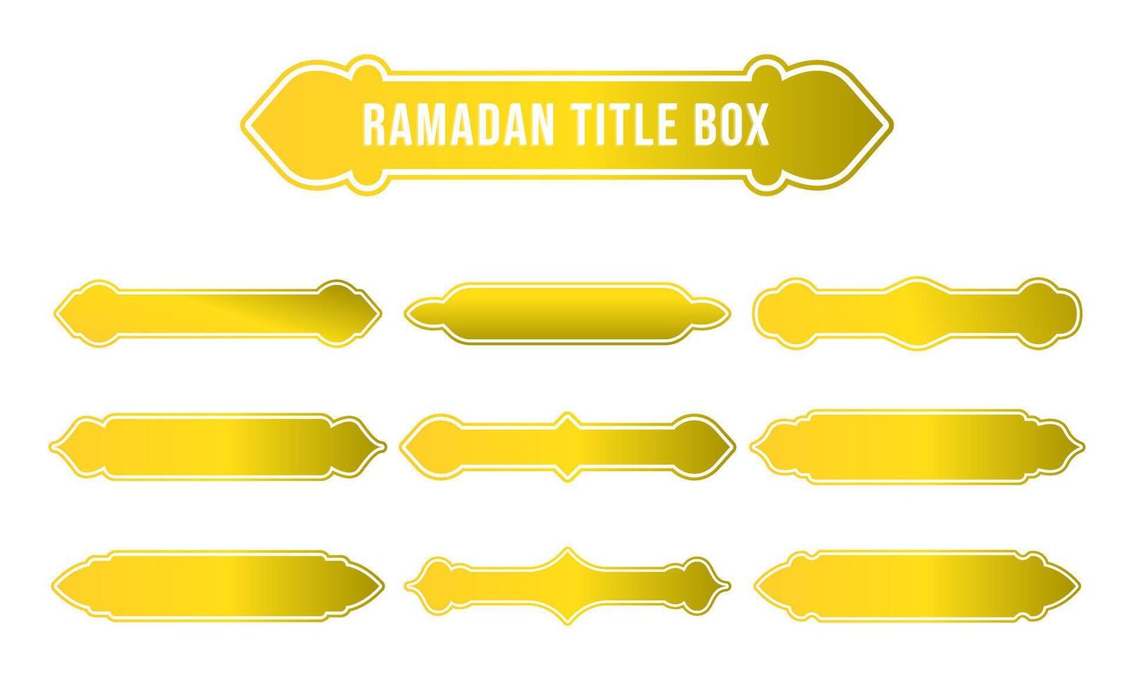 Ramadán título caja, texto caja, islámico bandera vector