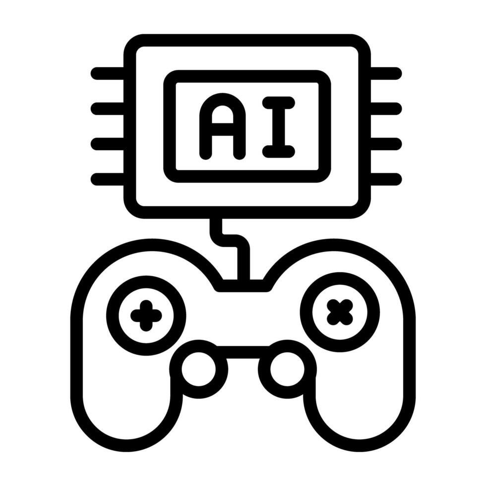 moderno diseño icono de ai juego de azar vector