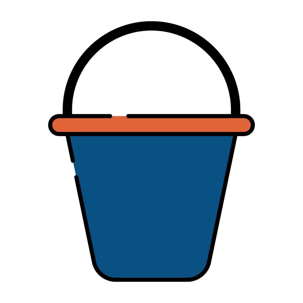 A unique design icon of pail vector