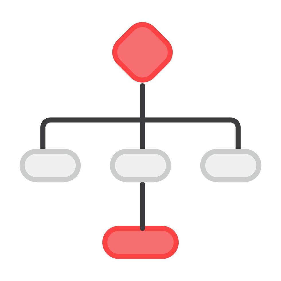 Flat design icon of algorithm vector
