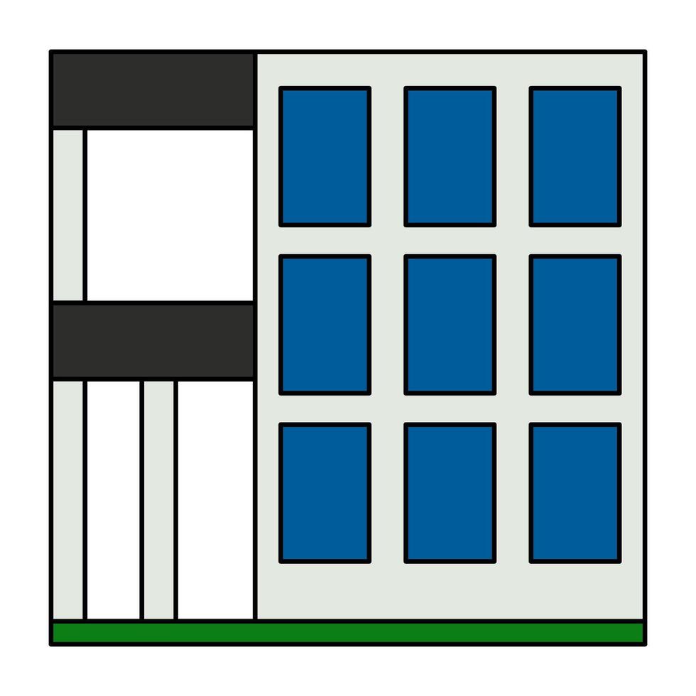 A unique design icon of city architecture vector