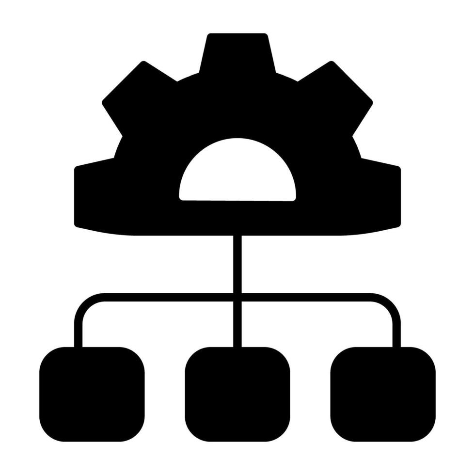 Gear with nodes depicting concept of network setting vector