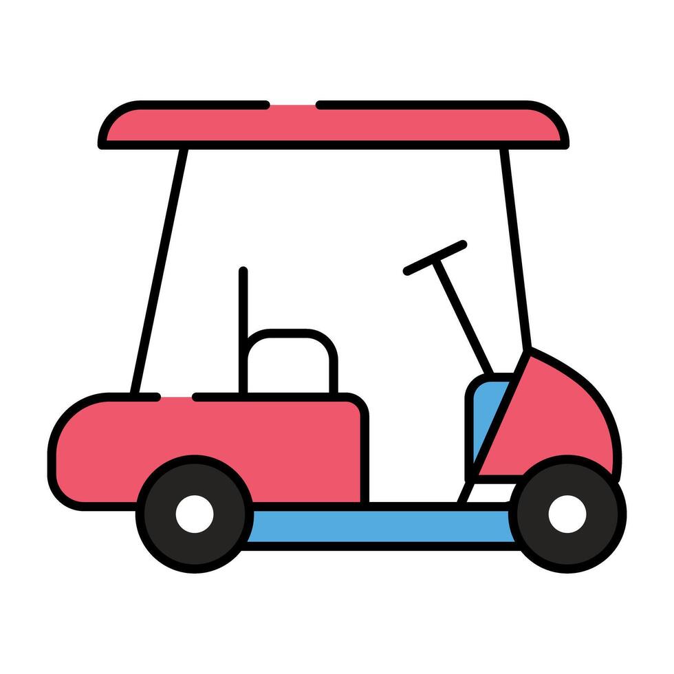 A premium download icon of golf car vector