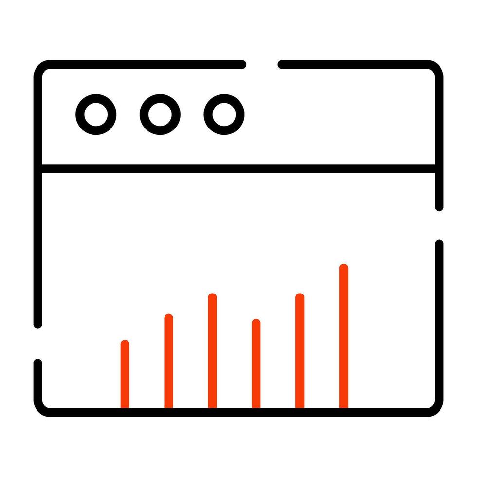A premium download icon of web statistics vector