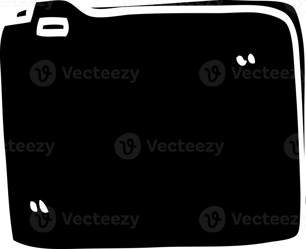 line drawing cartoon paper file solid black icon png