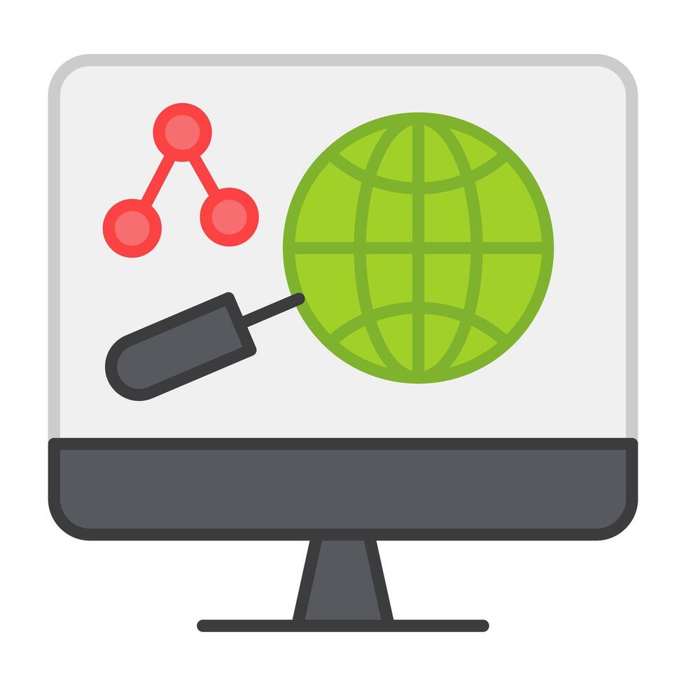 Modern design icon of global search vector