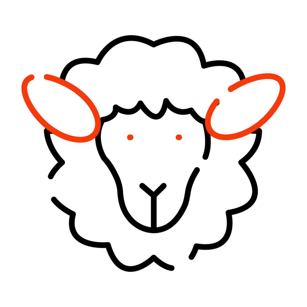 A trendy design icon of sheep animal vector