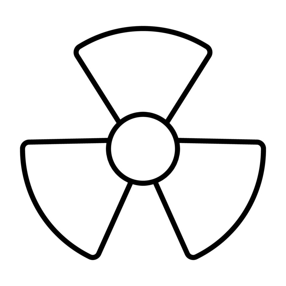 An editable design icon of radioactive sign vector