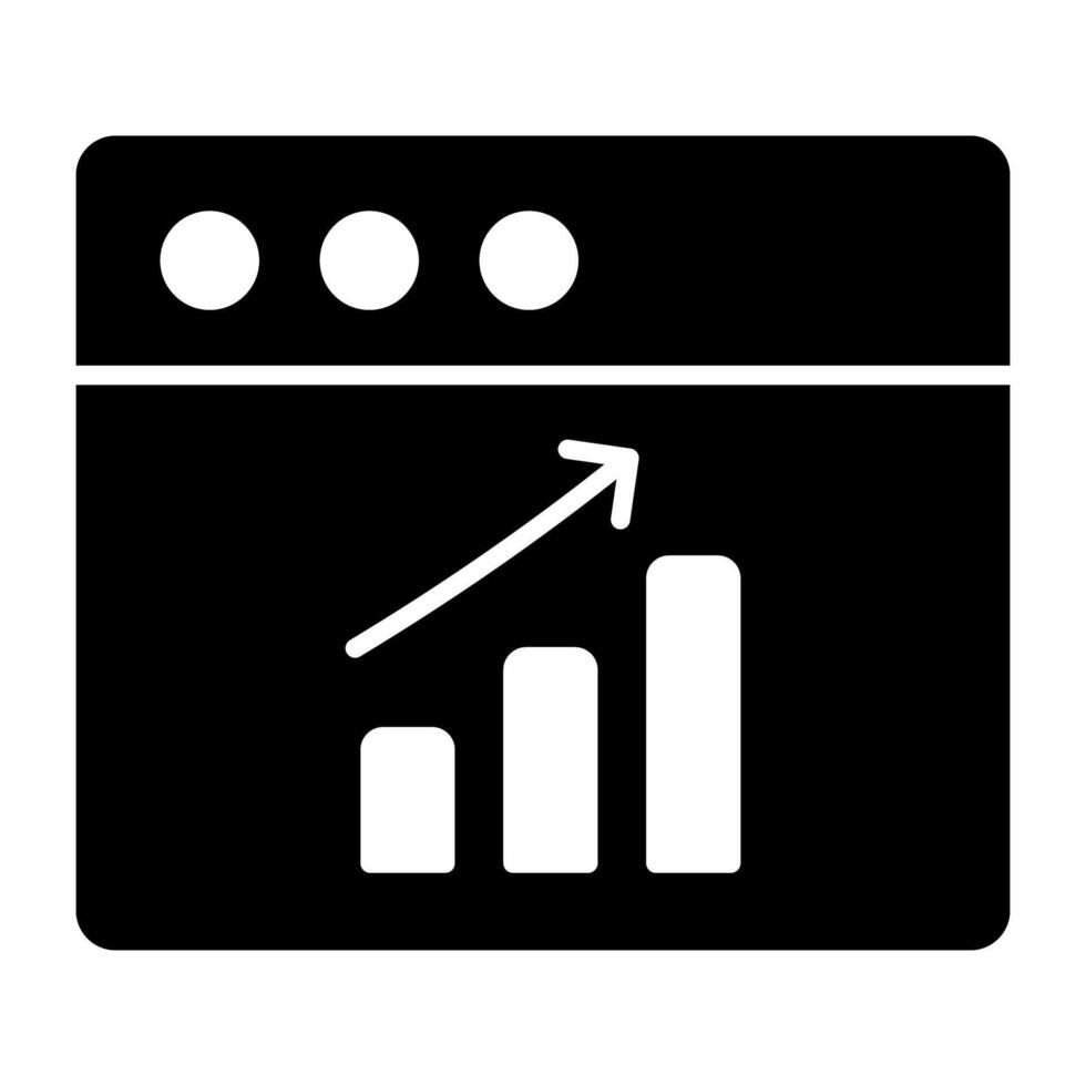 A premium download icon of web statistics vector