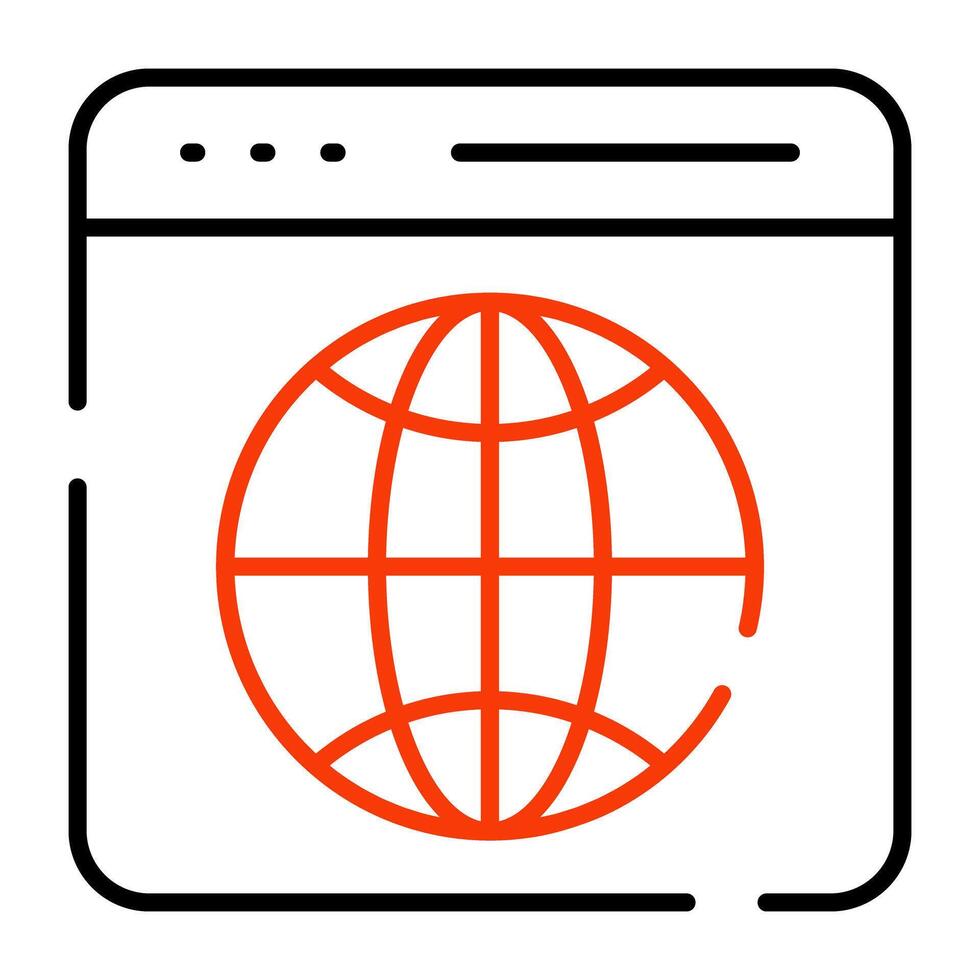 A perfect design icon of web browser vector
