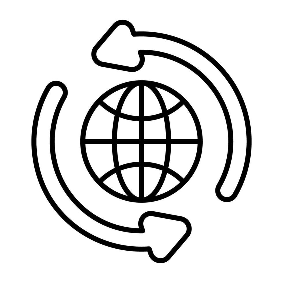 un editable diseño icono de global reciclaje vector