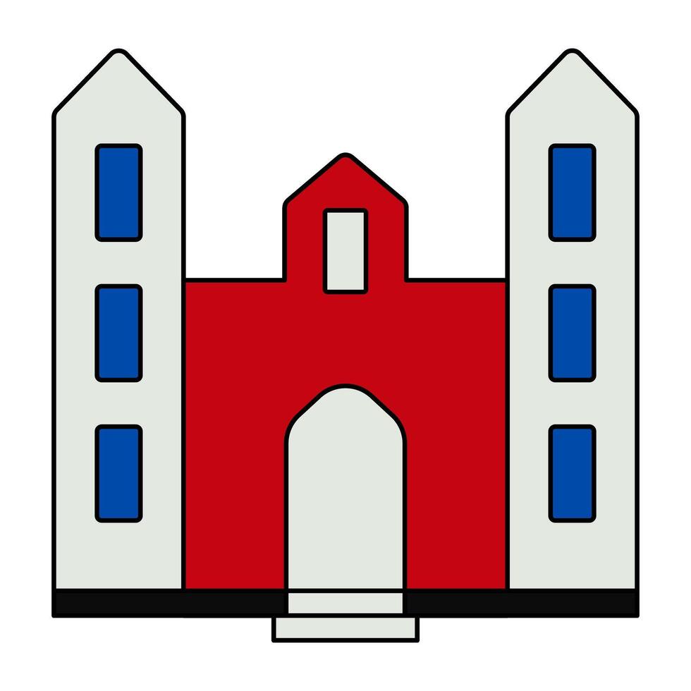 A unique design icon of city building vector