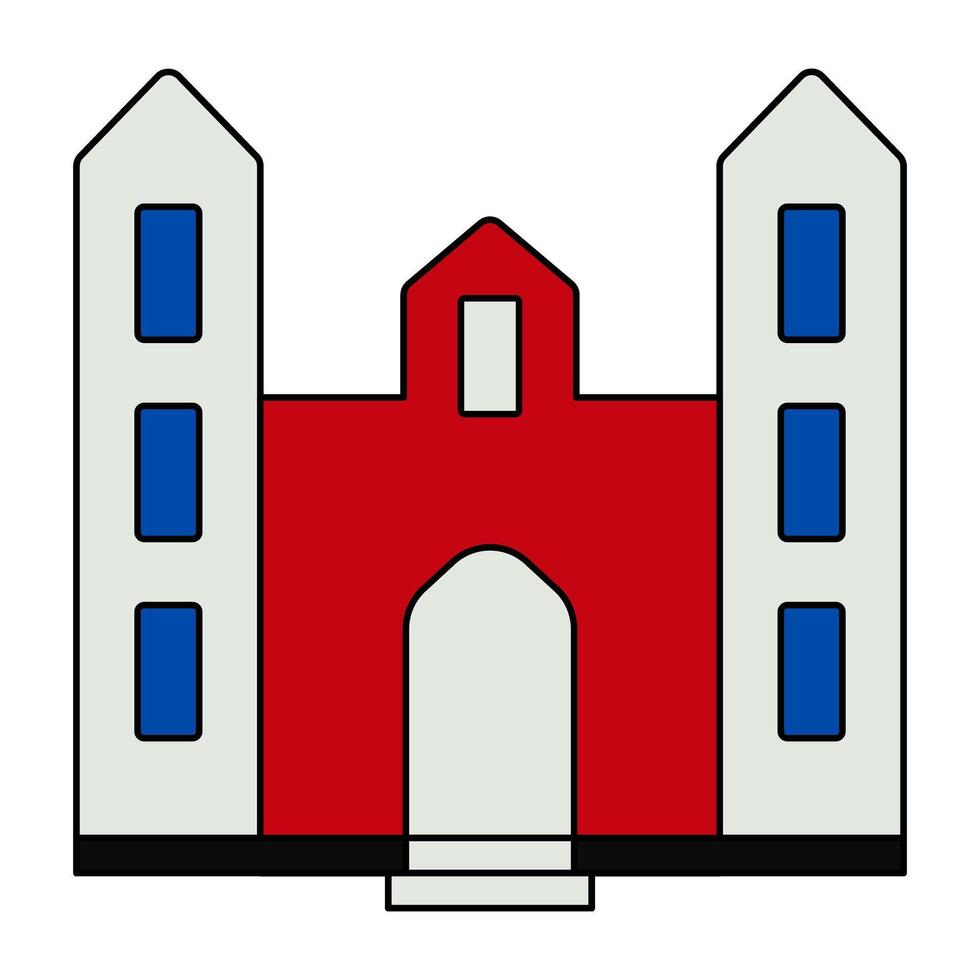 A unique design icon of city building vector