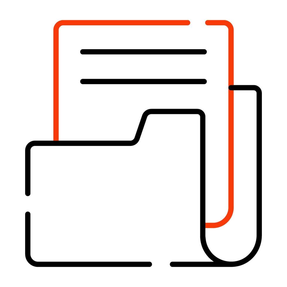 Document portfolio icon, vector design of archive