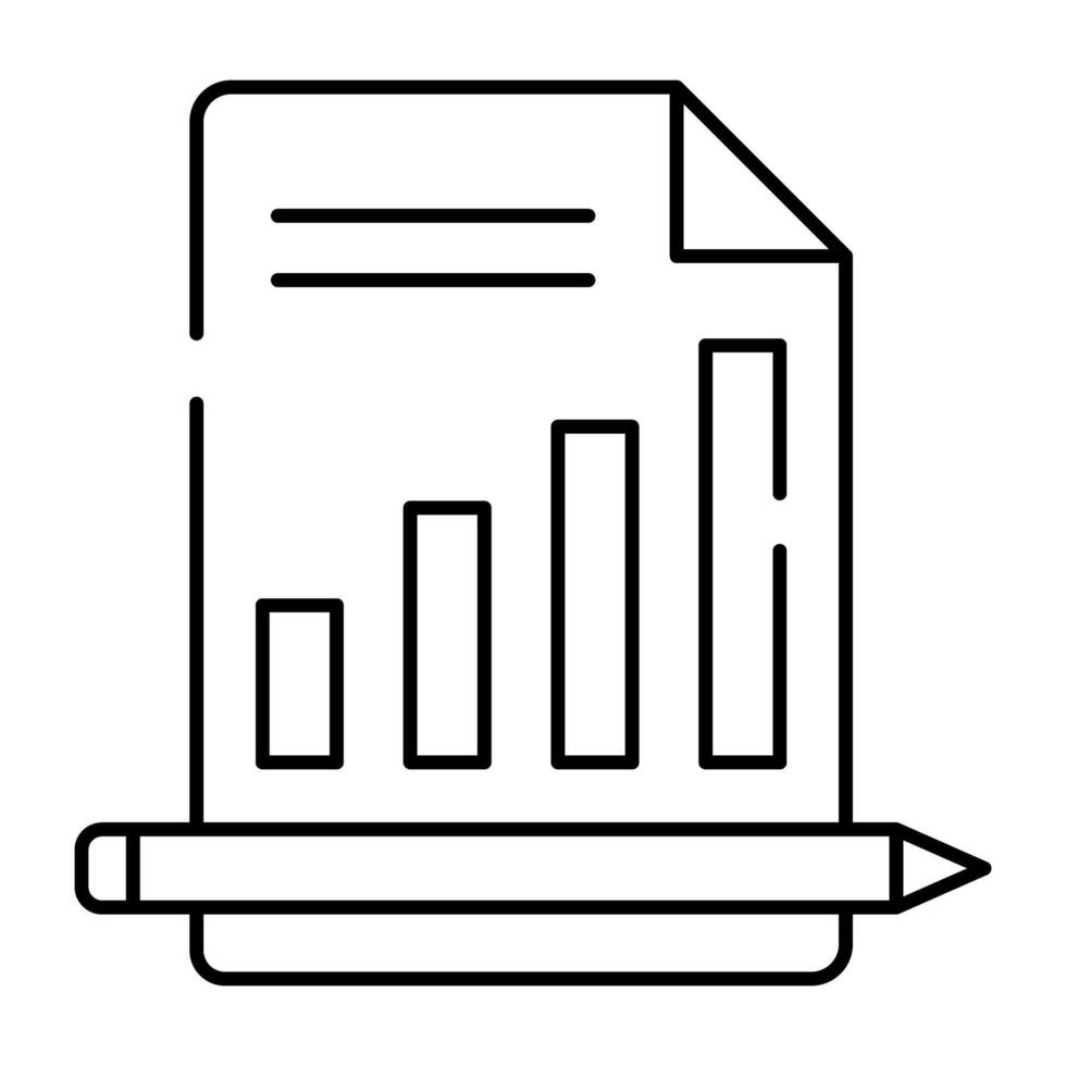 An editable design icon of business report vector