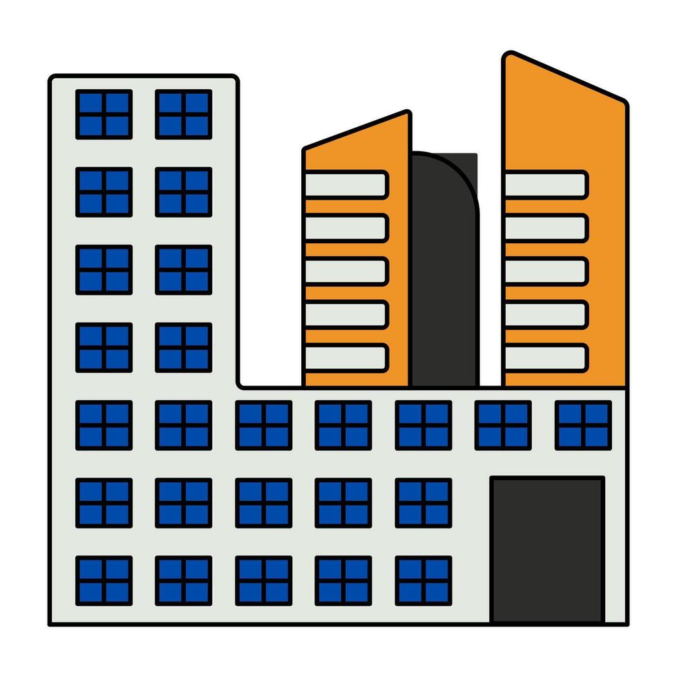 A unique design icon of skyscraper vector