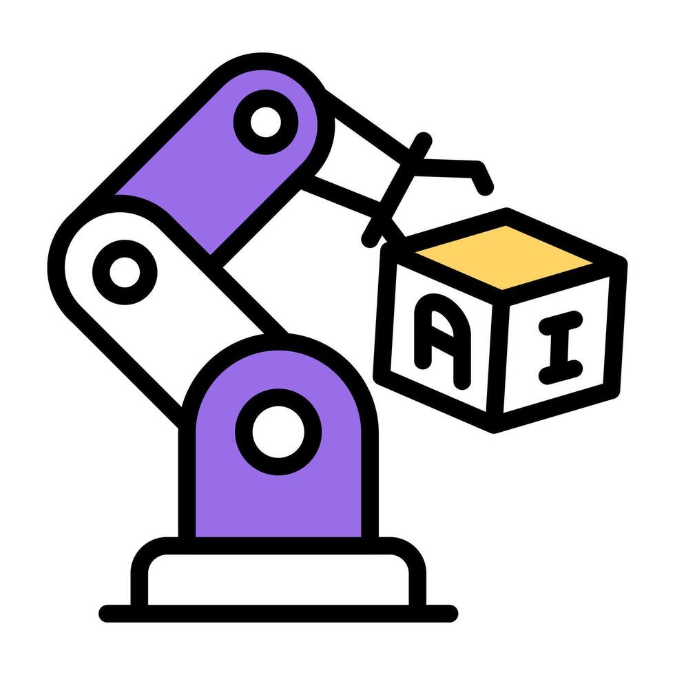 Premium download icon of robotic arm vector