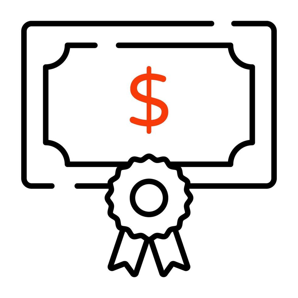 dólar en credencial documento, icono de banco la licenciatura vector