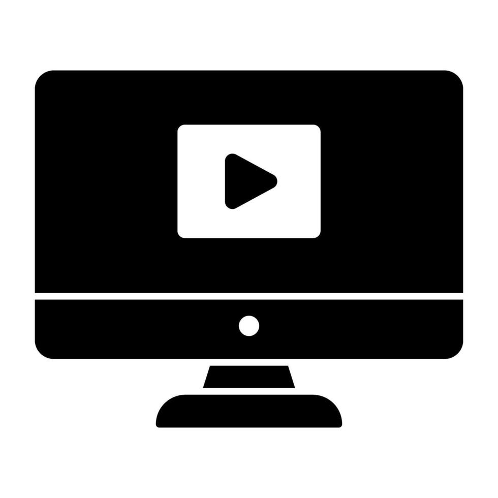 A perfect design icon of online video tutorial vector