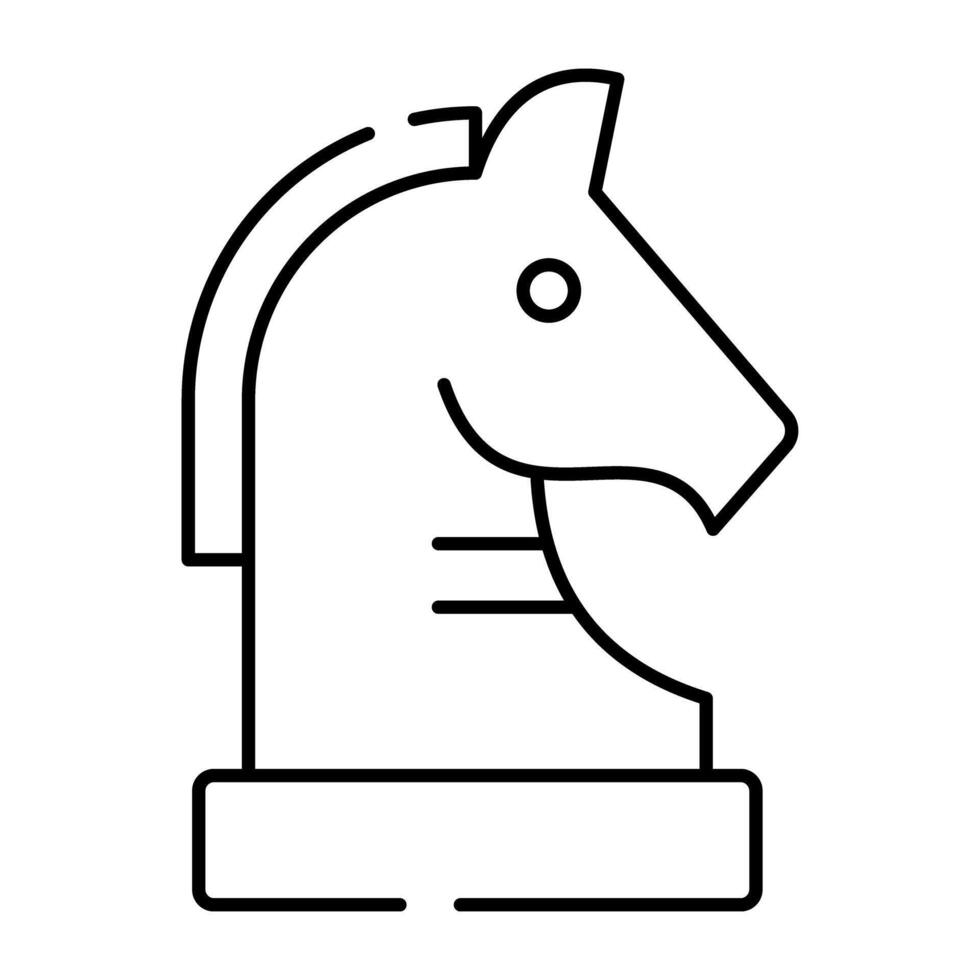 A perfect design icon of chess knight vector