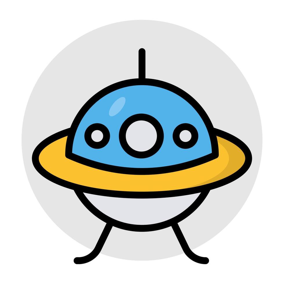 A flat design, icon of spacecraft vector