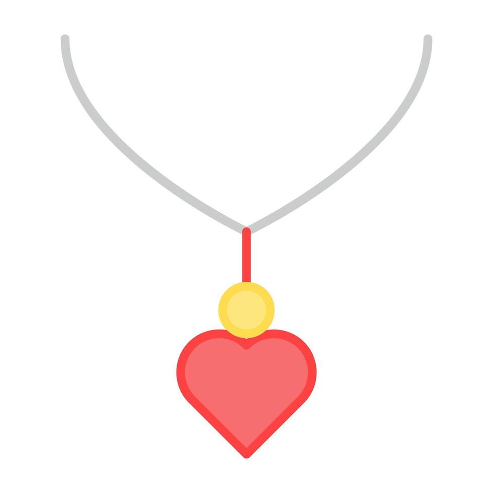 Icon of heart pendant in trendy design vector